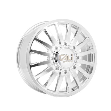 CALI OFF-ROAD SUMMIT DUALLY 22X8.25 8-210 154.2 Hub -232 Offset Silver Wheel Rim
