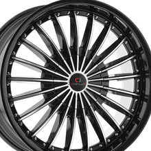 Cavallo CLV-32 Gloss Black & Machined 22X8.5 5x110/5x114.3 74.1 Hub 38 Offset Black Wheel Rim