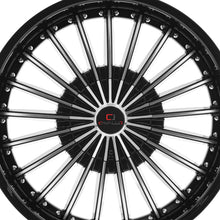 Cavallo CLV-32 Gloss Black & Machined 22X9.5 Blank 78.1 Hub 15 Offset Black Wheel Rim