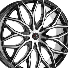 Cavallo CLV-37 Gloss Black & Machined 26X9.5 6x135/6x139.7 87.1 Hub 25 Offset Black Wheel Rim