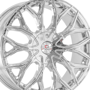 Cavallo CLV-37 Nano Chrome 22X9.5 5x115/5x120 74.1 Hub 15 Offset Chrome Wheel Rim