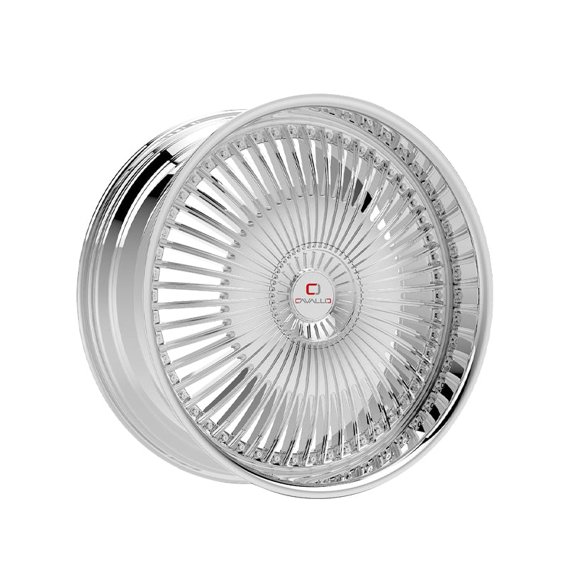 Cavallo CLV-41 Nano Chrome 22X9.5 6x135/6x139.7 108 Hub 25 Offset Chrome Wheel Rim