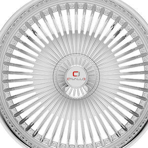 Cavallo CLV-41 Nano Chrome 18X8 4x100/4x114.3 74.1 Hub 35 Offset Chrome Wheel Rim