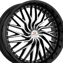 Cavallo CLV-43 Gloss Black & Machined 22X8.5 5x112/5x114.3 74.1 Hub 38 Offset Black Wheel Rim