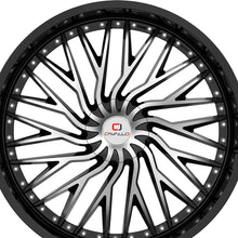 Cavallo CLV-43 Gloss Black & Machined 22X9.5 Blank 78.1 Hub 15 Offset Black Wheel Rim