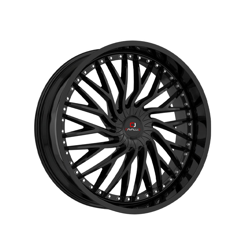 Cavallo CLV-43 Gloss Black 18X8 5x114.3/5x120 74.1 Hub 35 Offset Black Wheel Rim