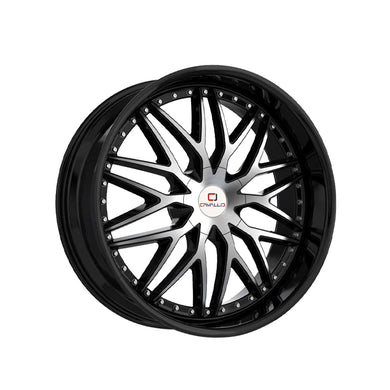 Cavallo CLV-46 Gloss Black & Machined 18X8 4x100/4x114.3 74.1 Hub 35 Offset Black Wheel Rim