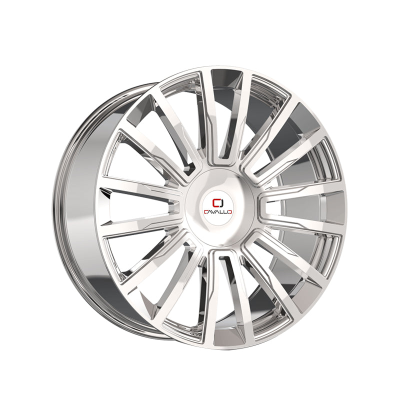Cavallo CLV-47 Nano Chrome 22X9.5 Blank 78.1 Hub 15 Offset Chrome Wheel Rim