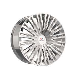 Cavallo CLV-48 Nano Chrome 24X9 5x115/5x120 78.1 Hub 34 Offset Chrome Wheel Rim