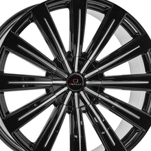 Cavallo CLV-49 Gloss Black & Machined 22X9.5 Blank 78.1 Hub 15 Offset Black Wheel Rim