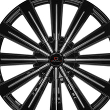 Cavallo CLV-49 Gloss Black & Machined 22X9.5 Blank 78.1 Hub 15 Offset Black Wheel Rim