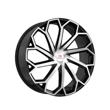 Cavallo CLV-51 Gloss Black & Machined 22X8.5 5x112/5x114.3 74.1 Hub 38 Offset Black Wheel Rim