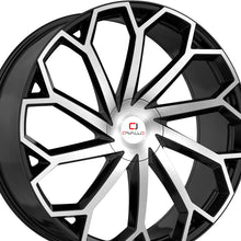 Cavallo CLV-51 Gloss Black & Machined 22X8.5 5x112/5x114.3 74.1 Hub 38 Offset Black Wheel Rim