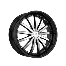 Cavallo CLV-53 Gloss Black & Machined 22X8.5 5x112/5x114.3 74.1 Hub 38 Offset Black Wheel Rim