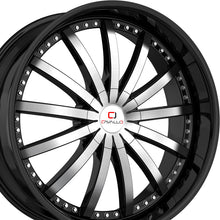 Cavallo CLV-53 Gloss Black & Machined 22X9.5 6x135/6x139.7 108 Hub 25 Offset Black Wheel Rim