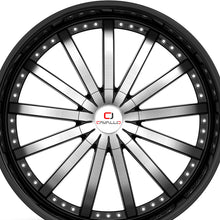 Cavallo CLV-53 Gloss Black & Machined 22X8.5 5x112/5x114.3 74.1 Hub 38 Offset Black Wheel Rim