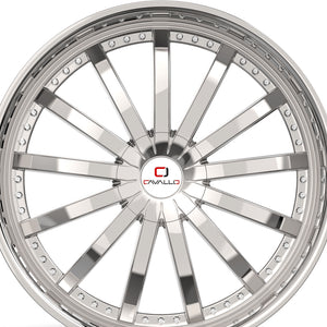 Cavallo CLV-53 Nano Chrome 22X9.5 5x115/5x120 74.1 Hub 15 Offset Chrome Wheel Rim