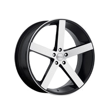 Cavallo CLV-5 Gloss Black & Machined 22X9 Blank 74.1 Hub 35 Offset Black Wheel Rim