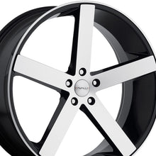 Cavallo CLV-5 Gloss Black & Machined 22X9 5x112 66.56 Hub 35 Offset Black Wheel Rim