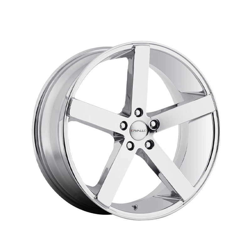 Cavallo CLV-5 Nano Chrome 24X10 Blank 74.1 Hub 20 Offset Chrome Wheel Rim