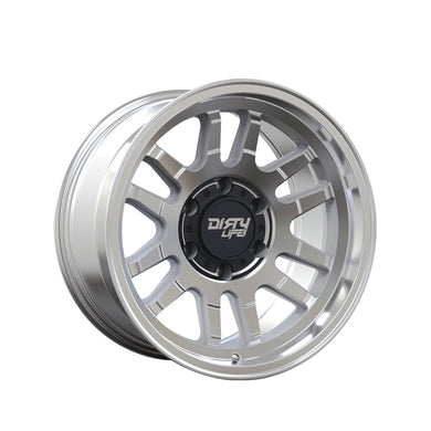 DIRTY LIFE CANYON 17X9 6-139.7 106 Hub -12 Offset Silver Wheel Rim