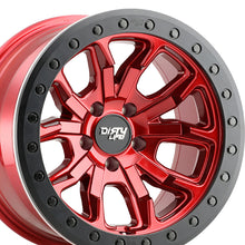 DIRTY LIFE DT-1 17X9 6-135 87.1 Hub -12 Offset Red Wheel Rim
