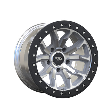 DIRTY LIFE DT-1 17X9 5-127 78.1 Hub -12 Offset Silver Wheel Rim