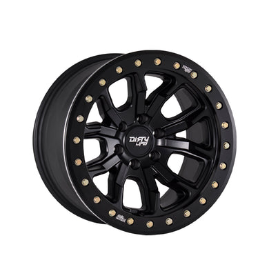 DIRTY LIFE DT-1 17X9 8-165.1 130.8 Hub -12 Offset Black Wheel Rim