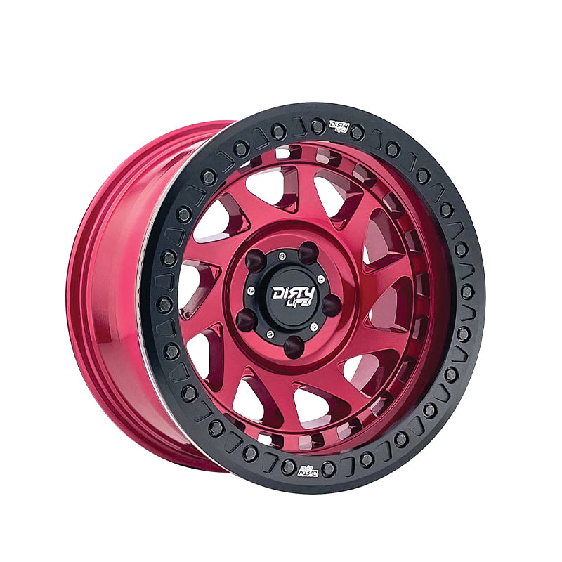 DIRTY LIFE ENIGMA RACE 17X9 6-135 87.1 Hub -12 Offset Red Wheel Rim