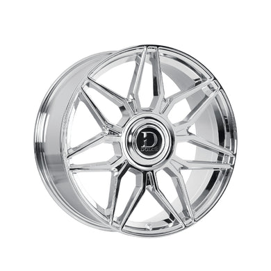 Dolce Luxury Verona 22x9.5 6x139.7 73.1 Hub 6.63 Offset Chrome Wheel Rim