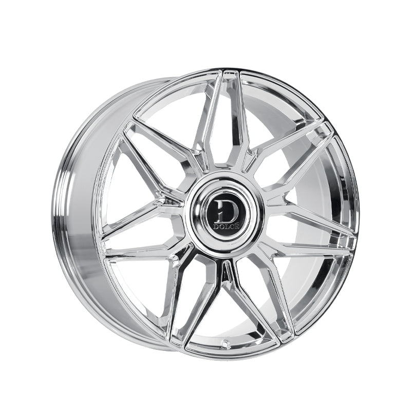 Dolce Luxury Verona 22x9.5 6x139.7 73.1 Hub 6.63 Offset Chrome Wheel Rim