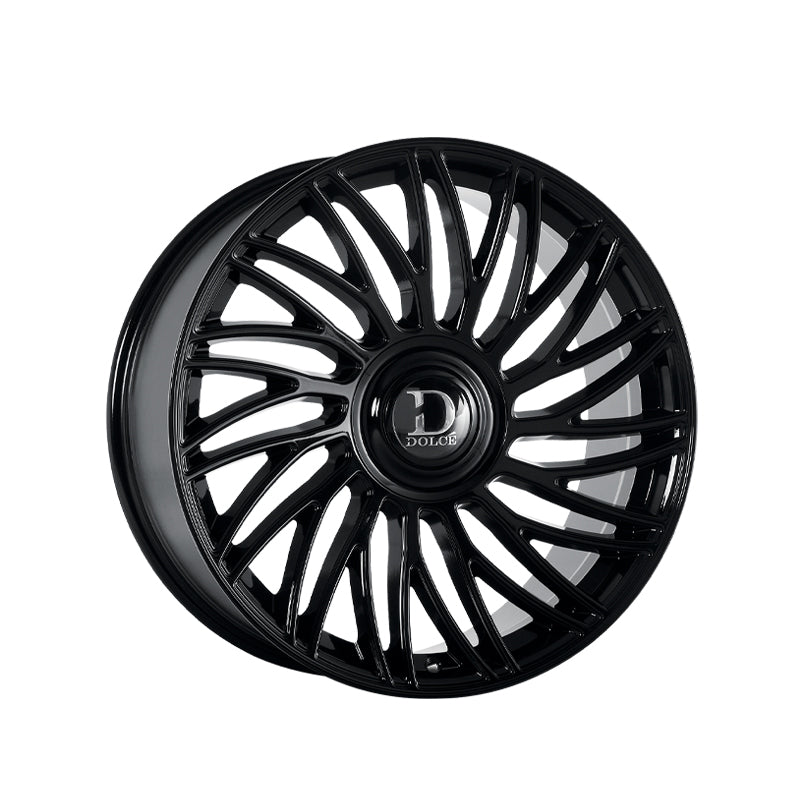 Dolce Luxury Sesto 22x9.5 6x139.7 73.1 Hub 5.96 Offset Glossy Black Wheel Rim