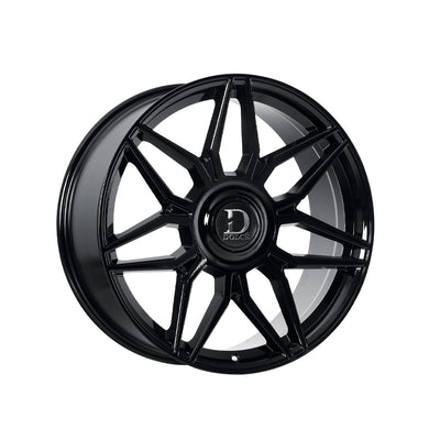 Dolce Luxury Verona 22x9.5 6x139.7 73.1 Hub 6.63 Offset Glossy Black Wheel Rim