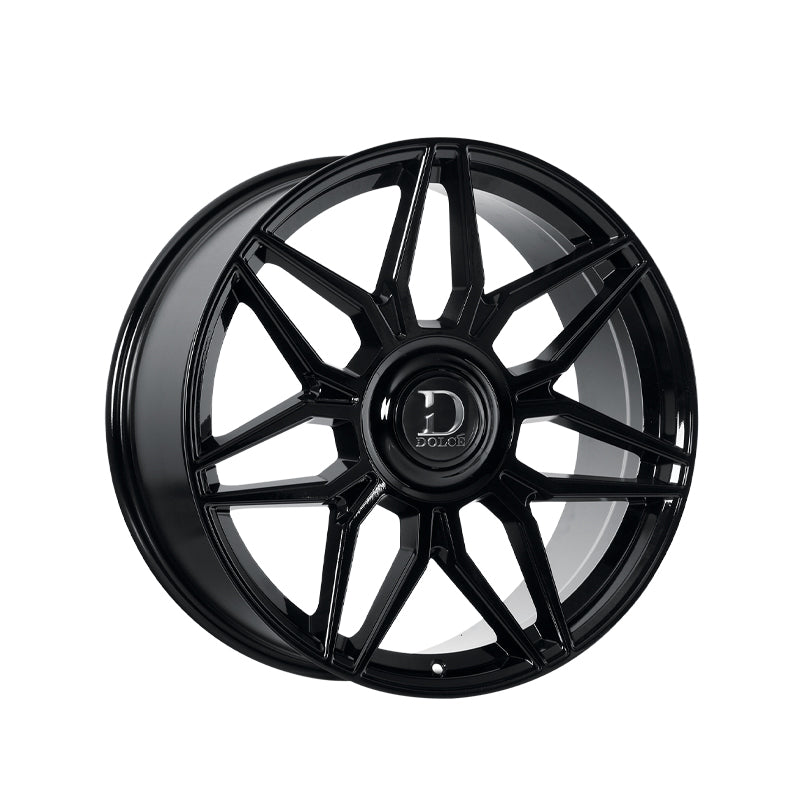 Dolce Luxury Verona 22x9.5 6x139.7 73.1 Hub 6.63 Offset Glossy Black Wheel Rim