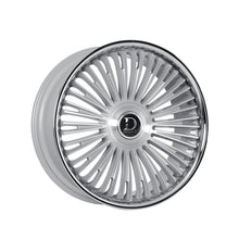 Dolce Luxury Razzo 22x9.5 6x139.7 73.1 Hub 5.96 Offset Glossy Sliver Brush Face Wheel Rim
