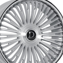 Dolce Luxury Razzo 22x9.5 6x139.7 73.1 Hub 5.96 Offset Glossy Sliver Brush Face Wheel Rim