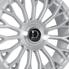 Dolce Luxury Roma 22x9.5 6x135/6x139.7 87.1 Hub 6.63 Offset Glossy Sliver Brush Face Wheel Rim