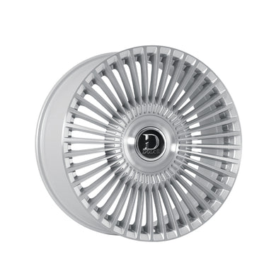Dolce Luxury Trento 22x10.5 5x112/5x114.3 73.1 Hub 7.32 Offset Glossy Sliver Brush Face Wheel Rim