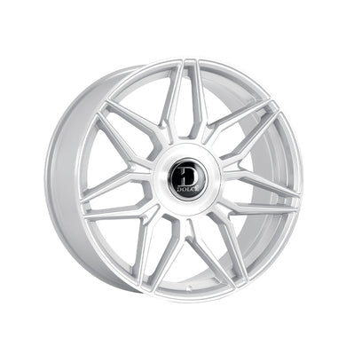Dolce Luxury Verona 22x9.5 6x139.7 73.1 Hub 6.63 Offset Glossy Sliver Brush Face Wheel Rim