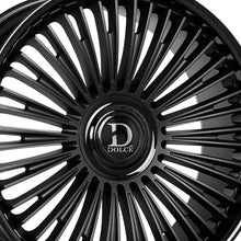 Dolce Luxury Razzo 24X10 Blank 73.1 Hub 6.48 Offset Glossy Black Lip Matte Black Face Wheel Rim