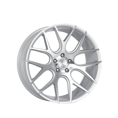 Dolce Performance Monza 20x8.5 5x120 72.56 Hub 5.85 Offset Gloss Silver Machined Face Wheel Rim