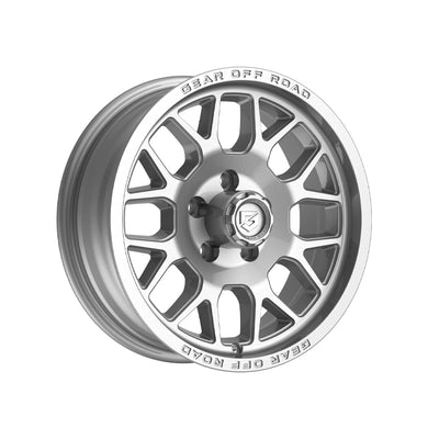 Gear Off Road 763S 15X6 5X4.50 81.03 Hub +00 Offset Silver Wheel Rim
