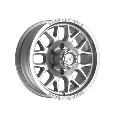 Gear Off Road 763S 15X6 6X5.50 108 Hub +00 Offset Silver Wheel Rim
