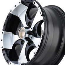 ION 136 15X6 6x139.7 108 Hub 0 Offset Black/Machined Lip Wheel Rim