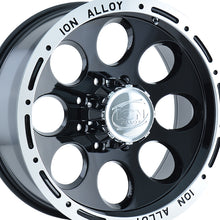 ION 174 16X8 8-165.1 130.8 Hub -5 Offset Black Wheel Rim