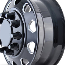 ION IB02 24.5X8.25 10x285.75 220.1 Hub 168 Offset Front Black/Milled Spokes Wheel Rim