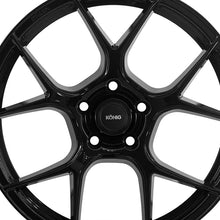Konig 107GB Diverge 18X8 5X108 73.1 Hub 42 Offset Black Wheel Rim