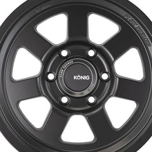 Konig HT2B Hyper Trail 17X8.5 6X5.50 106.1 Hub -6 Offset Matte Black Wheel Rim