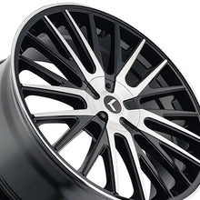 KRAZE DOUBLE DOWN 22X8.5 5-112/5-114.3 73 Hub 38 Offset Black Wheel Rim