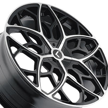 KRAZE RICOCHET 22X8.5 5-112/5-114.3 72.62 Hub 38 Offset Black Wheel Rim